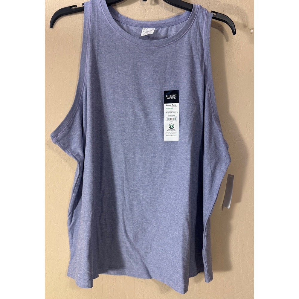 Athletic Works Tank Top Women XL Misty Lavender ButterCore Moisture Wicking NEW